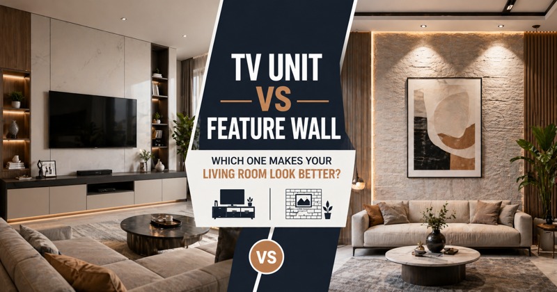TV Unit vs Feature Wall: Which One Makes Your Living Room Look Better?