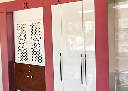 Pooja Room Unit with Storage Panels